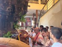 Ratha Puja and Ratha being taken out of the Museum (SPVS) to the Ratha Gadde